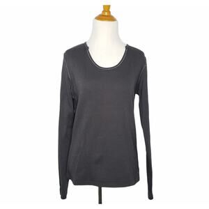 Horny Toad Athletic Long Sleeve Shirt Gray U Neck Base Layer Women Medium
